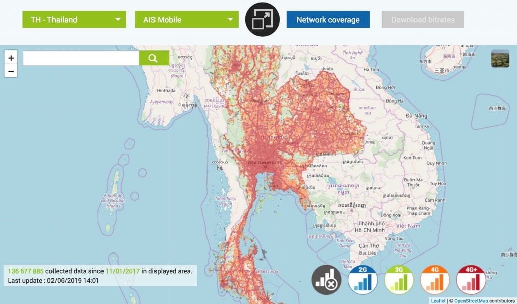 Thailand 4g coverage
